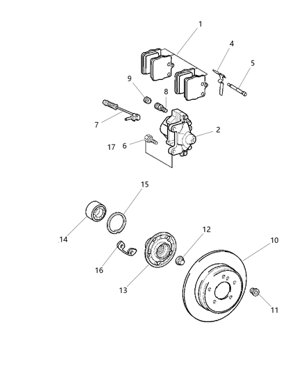 2006 Chrysler Crossfire Screw-Brake Diagram for 5126308AB