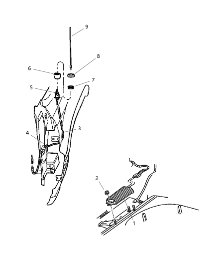 2000 Jeep Grand Cherokee Cable-Antenna Diagram for 56038513AF