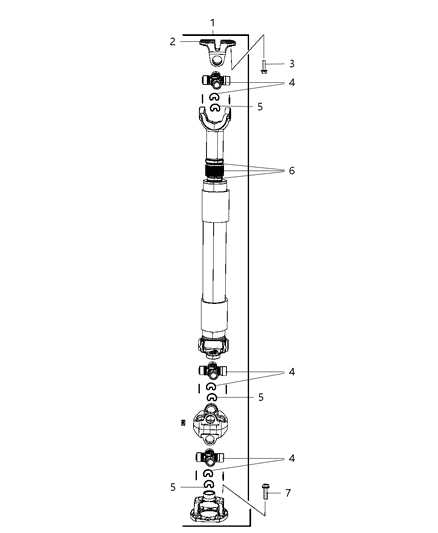 2008 Dodge Ram 5500 Shaft , Drive , Front Diagram