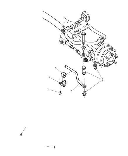 2006 Dodge Stratus Sway Bar - Rear Diagram