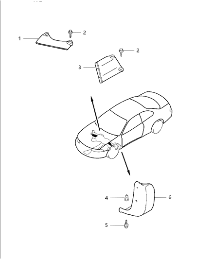 1999 Dodge Avenger Shields - Floor Pans Diagram 2