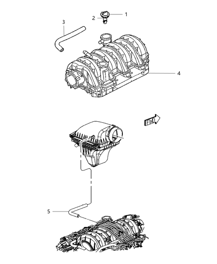 2009 Dodge Challenger Crankcase Ventilation Diagram 3