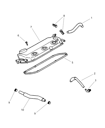2004 Chrysler Sebring Coupe Crankcase Ventilation Diagram 2