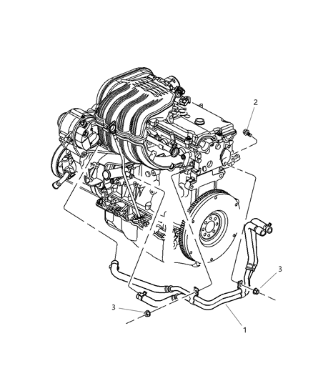 2003 Jeep Liberty Plumbing - Heater Diagram 1