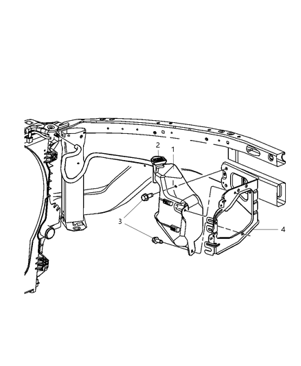 2010 Dodge Ram 3500 Pickup Coolant Recovery Bottle Diagram