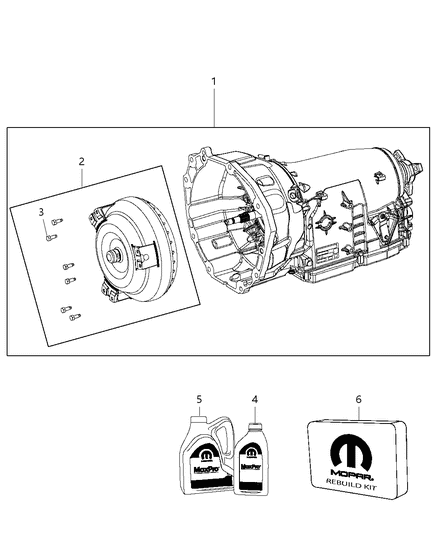 2013 Chrysler 300 Transmission / Transaxle Assembly Diagram 3