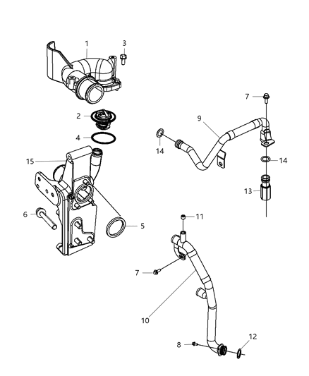 2012 Ram 2500 Thermostat & Related Parts Diagram 2