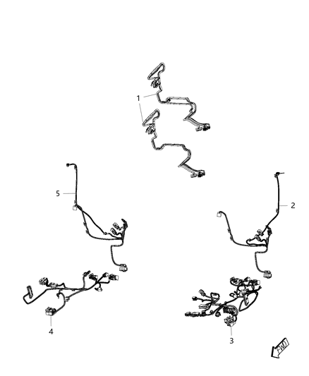 2013 Ram 3500 Pickup Wiring - Front Seats Diagram