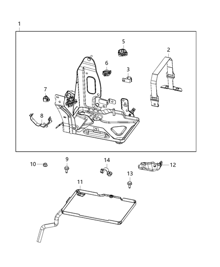 2021 Jeep Compass Pan-Battery Diagram for 68370875AA