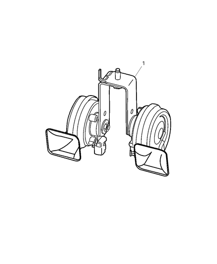 2004 Chrysler Town & Country Horn Diagram for 4686000AE