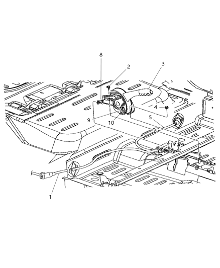 2004 Chrysler PT Cruiser Lever & Cables Diagram