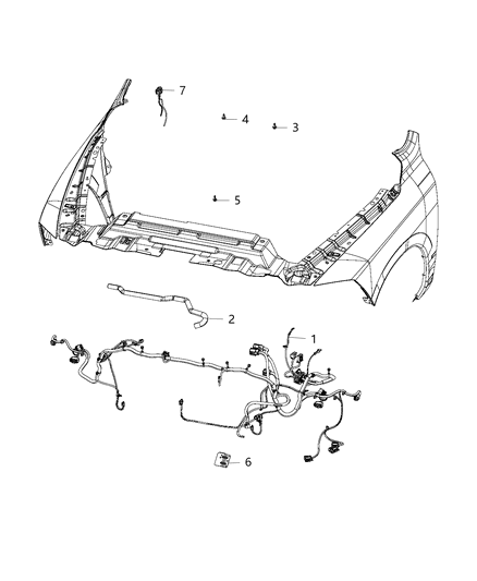 2019 Ram 1500 Front End Module Diagram for 68371284AA