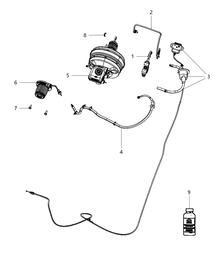 2010 Dodge Challenger Brake Mastr Cylinder Diagram for 68027905AB