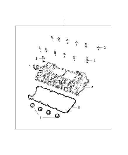 2018 Jeep Renegade Cylinder Head & Cover Diagram 6