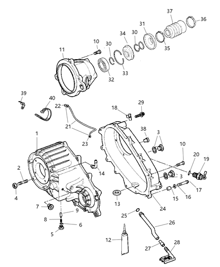 2007 Jeep Liberty Transfer Case & Related Parts Diagram 3