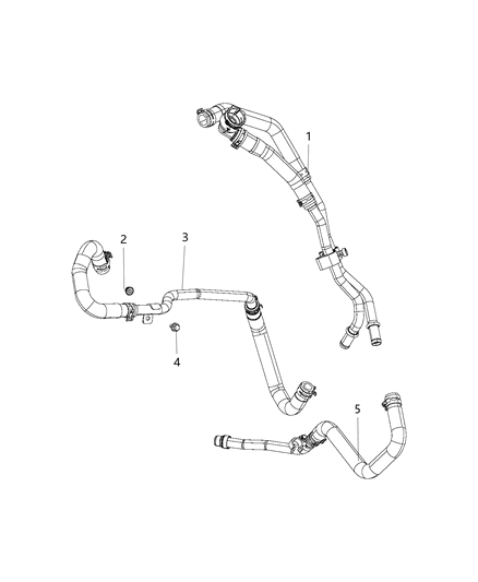 2021 Jeep Wrangler Hose-Heater Supply And Return Diagram for 68283373AD
