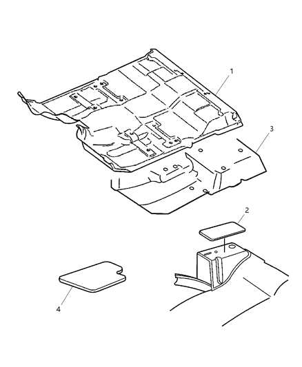 2002 Dodge Ram 2500 Carpets, Mats Diagram