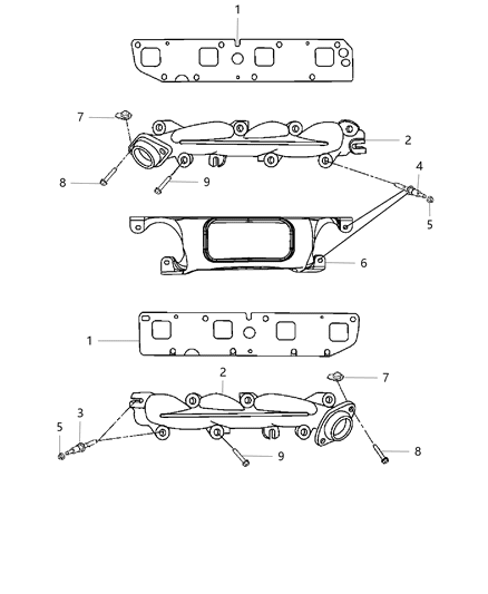 2018 Jeep Grand Cherokee Exhaust Manifolds And Heat Shields Diagram 3