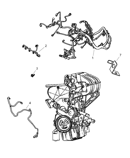 2002 Chrysler Town & Country Wiring - Engine & Related Parts Diagram 1