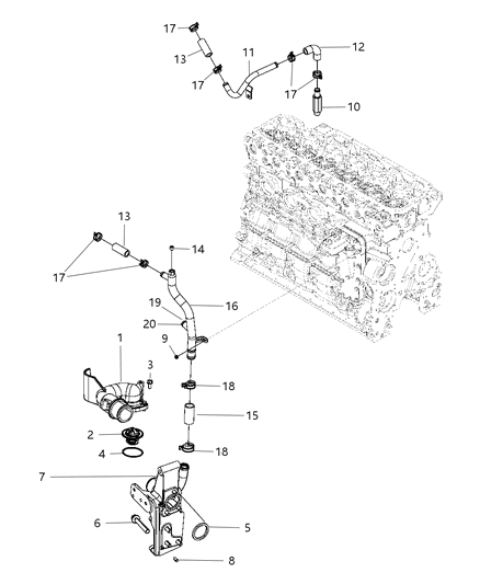 2007 Dodge Ram 3500 Clamp Diagram for 68046072AA