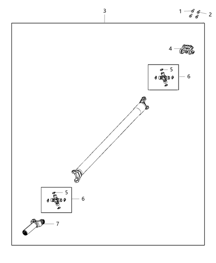 2019 Ram 3500 Drive Shaft Diagram for 68354328AB