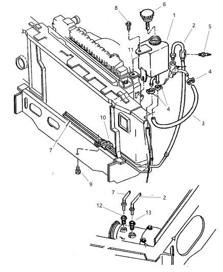 Power Steering Hoses And Reservoir - 1998 Jeep Cherokee