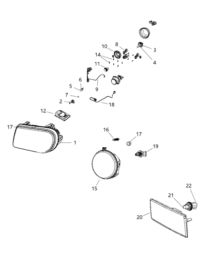 2008 Chrysler 300 Lamp-Side Marker Diagram for 4805861AA