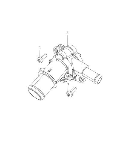 2021 Jeep Cherokee Thermostat & Related Parts Diagram 1