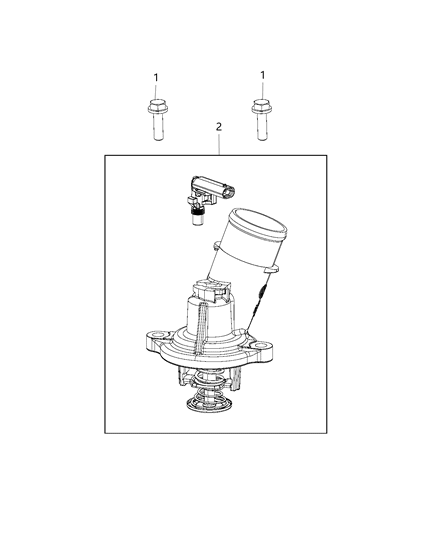 2018 Ram 3500 Cab Chassis Thermostat & Related Parts Diagram 1