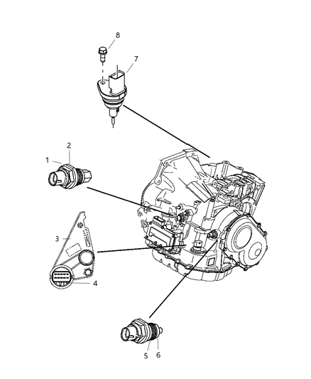 2006 Chrysler PT Cruiser Sensors - Transmission Diagram