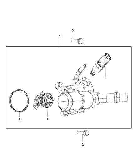 2013 Dodge Dart Thermostat & Related Parts Diagram 2