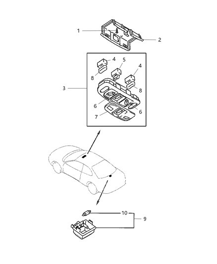 1999 Chrysler Sebring Coupe Lamp - Courtesy Diagram