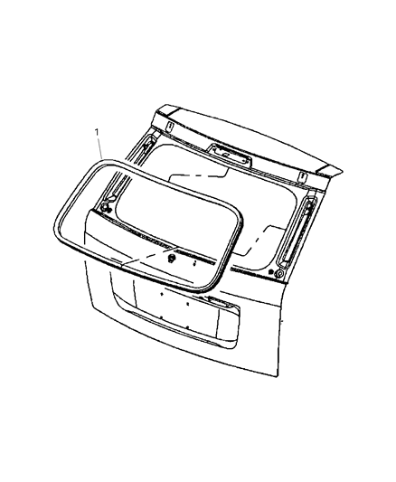 2010 Jeep Grand Cherokee WEATHERSTRIP-LIFTGATE Glass Diagram for 55394780AK