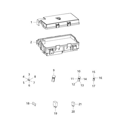 2016 Ram 3500 Power Distribution Center, Intelligent Diagram