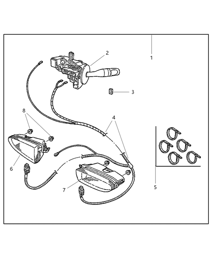 2001 Chrysler PT Cruiser Wiring T-Fog Lamp Diagram for 82205895