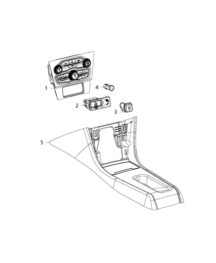 2020 Dodge Charger Switches - Heater & A/C Diagram 3