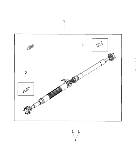 2016 Dodge Challenger Rear Drive Shaft Diagram for 68272626AB