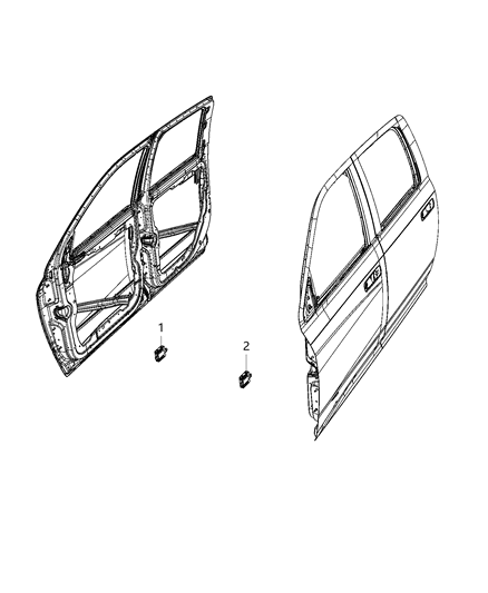 2019 Ram 3500 Module-Door Diagram for 68374090AF