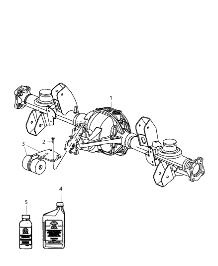 2010 Jeep Grand Cherokee Axle-Rear Complete Diagram for 52114837AC