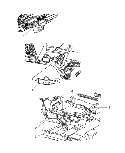 2006 Dodge Stratus Ducts, Rear Diagram