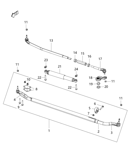 2015 Ram 3500 DAMPER-Steering Diagram for 68232449AB