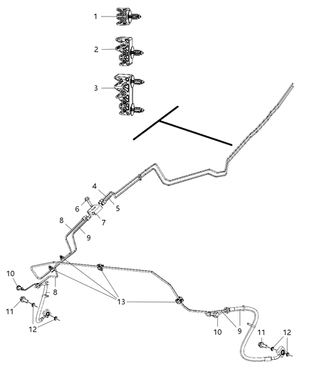 2010 Dodge Ram 1500 TUBE/HOSE-Brake Diagram for 55398310AE