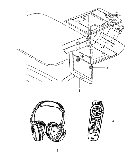 2012 Jeep Grand Cherokee Monitor-Media System Diagram for 1TF13HDAAB