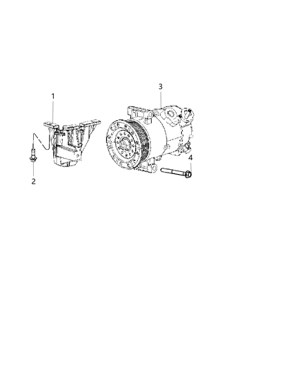 2020 Jeep Compass A/C Compressor Mounting Diagram 3