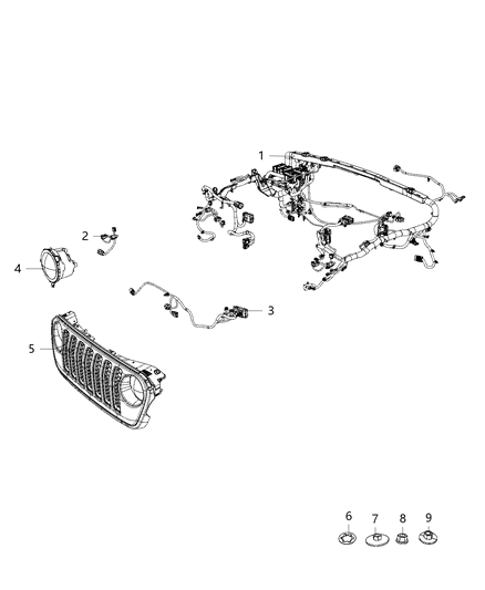 2020 Jeep Wrangler Wiring-Dash Diagram for 68442984AB