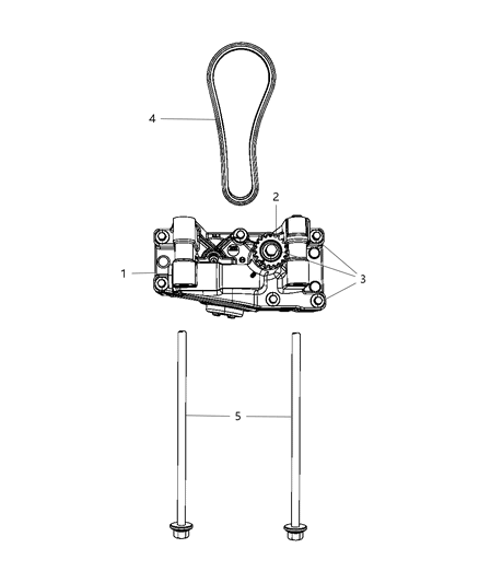 2009 Dodge Caliber Balance Shaft / Oil Pump Assembly Diagram 7