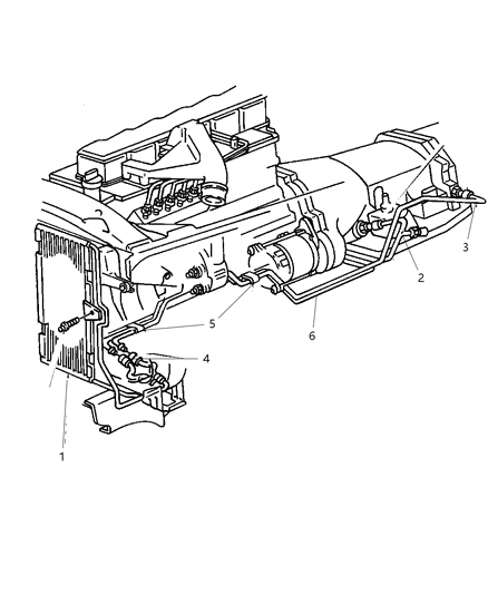 2001 Dodge Ram 3500 Regular Cab Transmission Auxiliary Oil Cooler Diagram 2