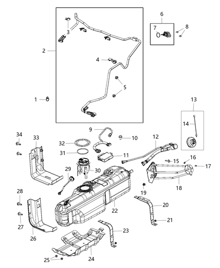 2018 Ram 3500 Cab Chassis Diesel Exhaust Fluid System Diagram