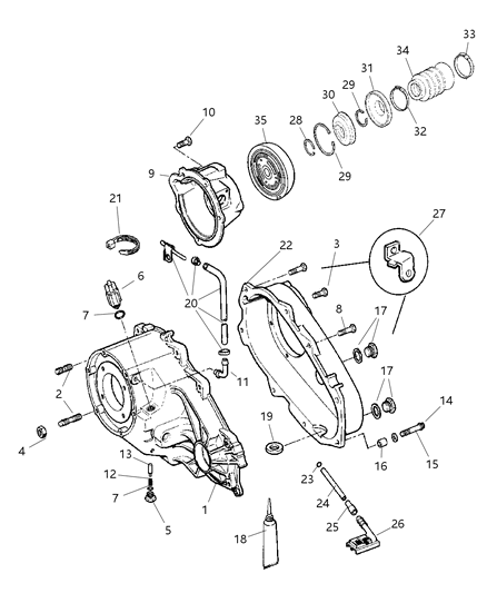 2003 Jeep Liberty Case & Related Parts Diagram 1