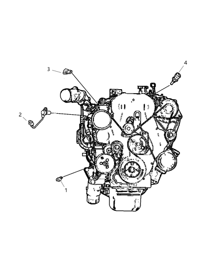 2001 Jeep Cherokee Sensors - Engine Diagram 1